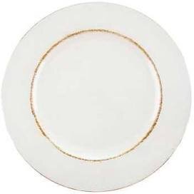 13” White Rustic Acrylic Charger Plate