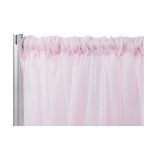 10ft. Pink Sheer Drapes