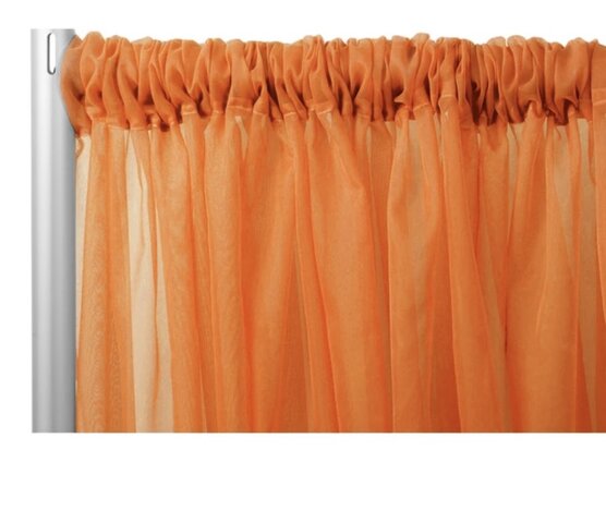10ft. Orange Drape (Sheer)