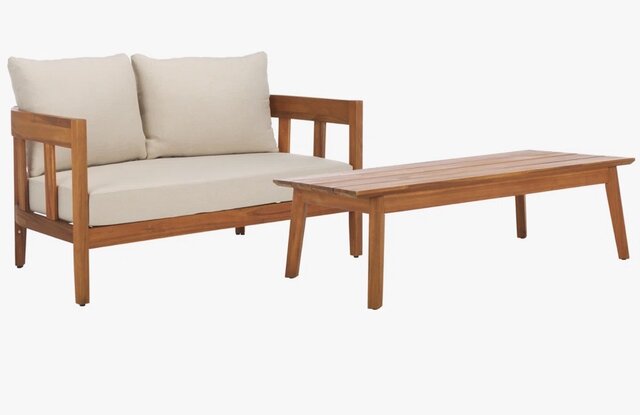 Dasmon Patio Loveseat and Table