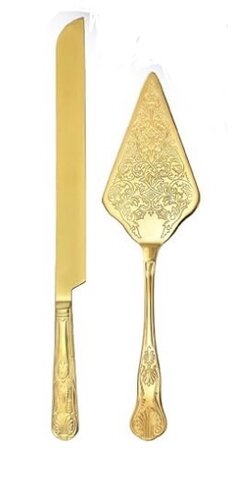 Gold Cake Serving Set (2 piece)