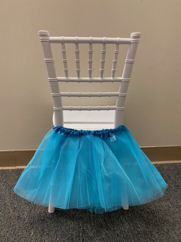 Turquoise Tutu For Kids Chairs