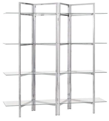 Silver/Glass Bar Back Shelf