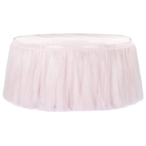 Light Pink Tulle 17ft. Tableskirt