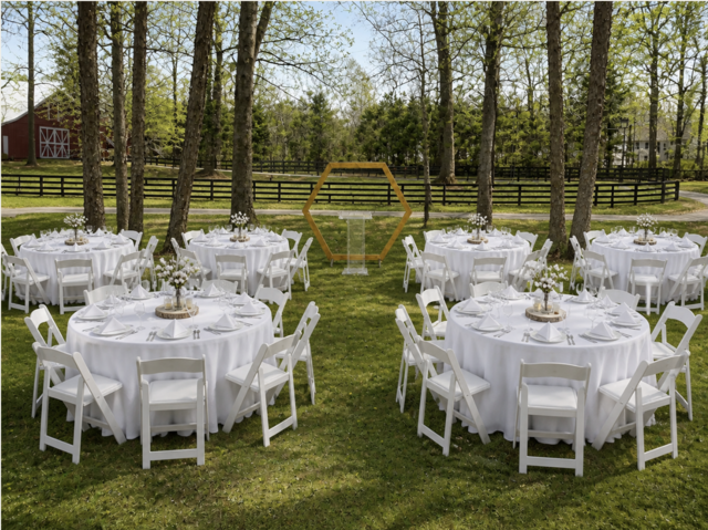 48 Person No Tent Birthday Package - Round Tables