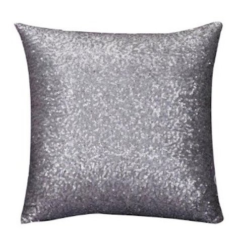 Silver Sequin Pillow