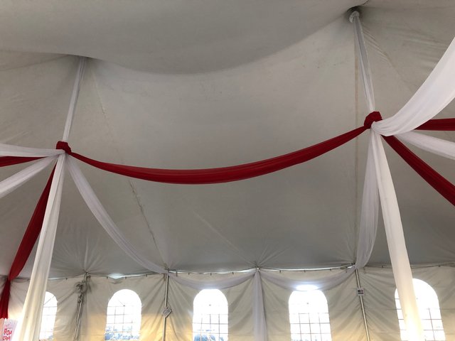 40ft. Poly Tent Draping (Red)