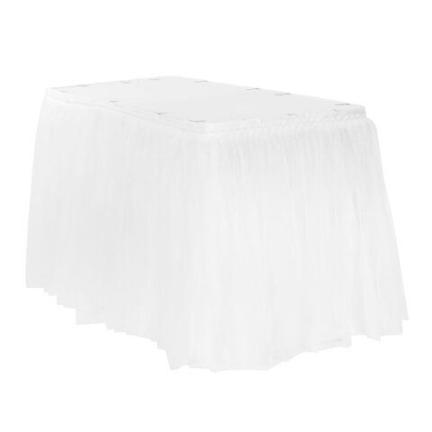 White Tulle 17ft. Tableskirt