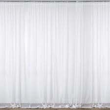 White Sheer Pipe and Drape Section