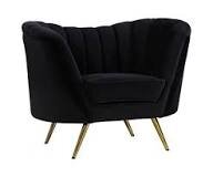 Black Velvet Chair