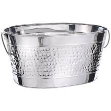 Silver Hammered Beverage Tub