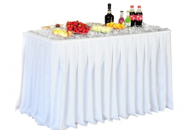White Fill and Chill Table Skirt