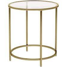 gold end table (round)