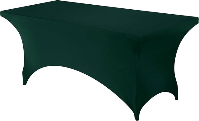 Hunter Green 6ft Rectangle Tablecloth (Spandex)