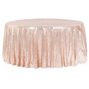 Rose Gold 120" Round Tablecloth (Sequin)