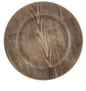 13” Wood Grain Charger Plate (Acrylic)