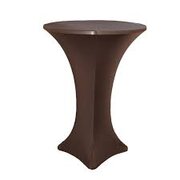 BROWN 30" ROUND SPANDEX TABLECLOTH