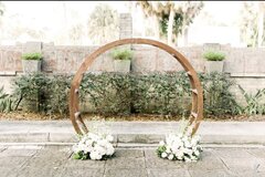 Infinity Wood Wedding Arch