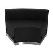 Black Leather Concave Seat