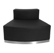 Black Leather Convex Seat