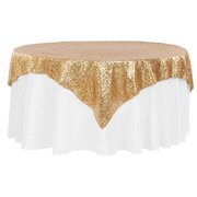 Gold Sequin Table Overlay (72"x72")