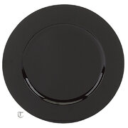 13" Black Acrylic Charger Plate