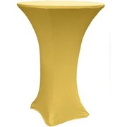 GOLD 30" ROUND SPANDEX TABLECLOTH
