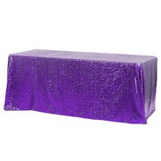 Purple Sequin  90x156 Rectangle Tablecloth
