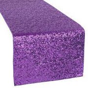 Purple Sequin Table Runner