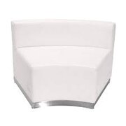 White Leather Concave Seat