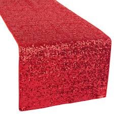 RED SEQUIN TABLE RUNNER (12