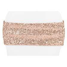 ROSE GOLD SEQUIN SPANDEX CHAIR BAND B