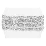 Silver Sequin Spandex Chair Band