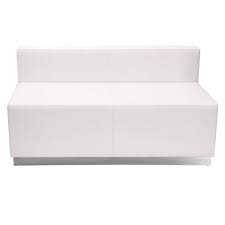 White Leather Loveseat