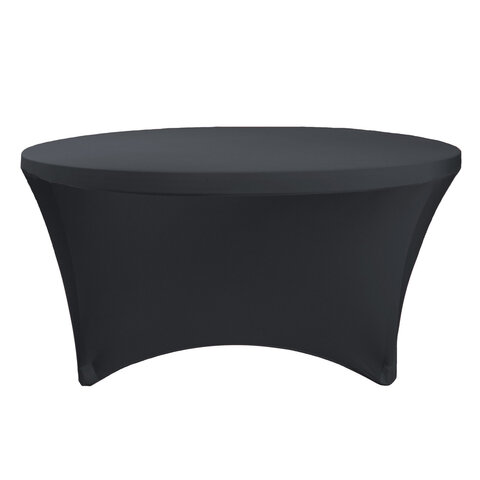 5 ft Round Spandex Table Cover Black