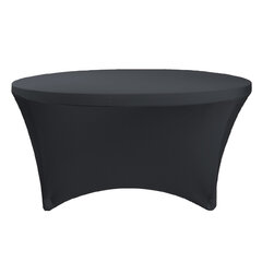 5 ft Round Spandex Table Cover Black