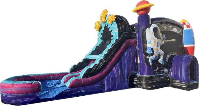 5-in-1 Galaxy Combo w/ Dual Water Slides