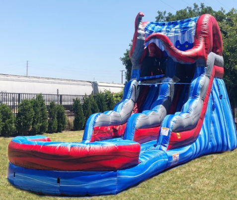The Kraken Water Slide with Pool