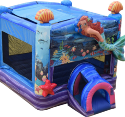 Mermaid Large Castle Bounce House (Dry - 4 hr)