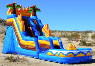 Tropical Oasis (15') Water Slide with Pool (Wet - 5 hr)