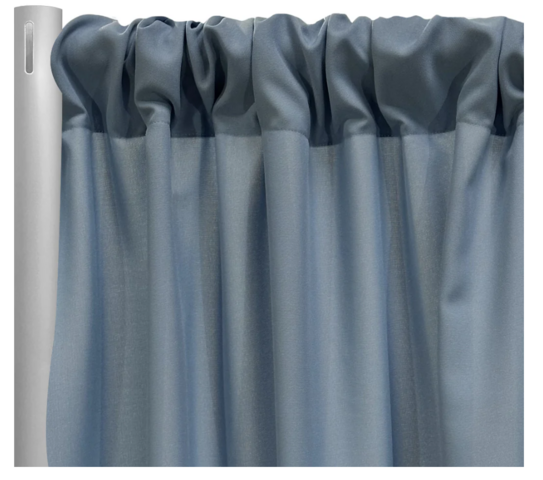 Premium Poly (Poplin) Drapery Panel in Dusty Blue
