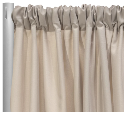 Premium Poly (Poplin) Drapery Panel in Cream
