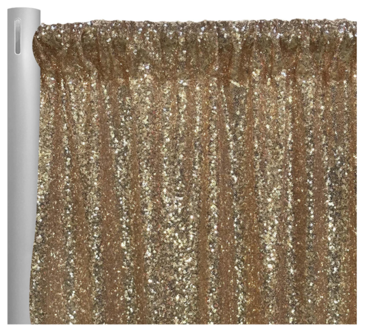 Glitz Sequins Drapery Panel in Antique Gold