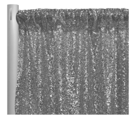 Glitz Sequins Drapery Panel in Silver
