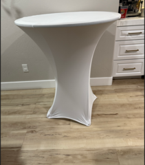 White spandex cocktail Linen
