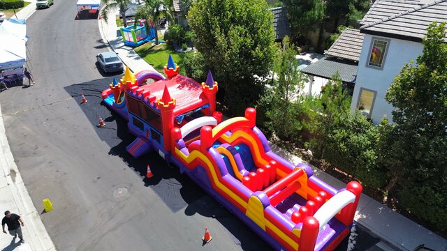 Obstacle Course with Large Castle (60' total length)