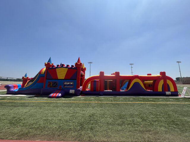 Obstacle Course with Large Castle (68' total length)