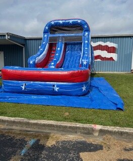 14 Foot Single Lane The Patriot Wet Dry Slide