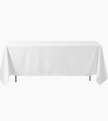 White Linen Table Clothes for 8ft Tables