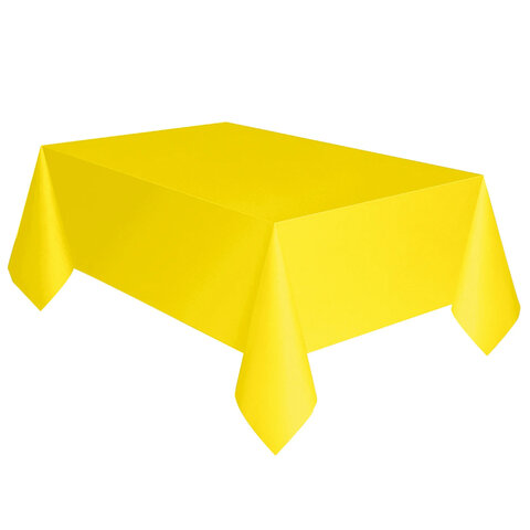 Yellow Plastic Table Clothes